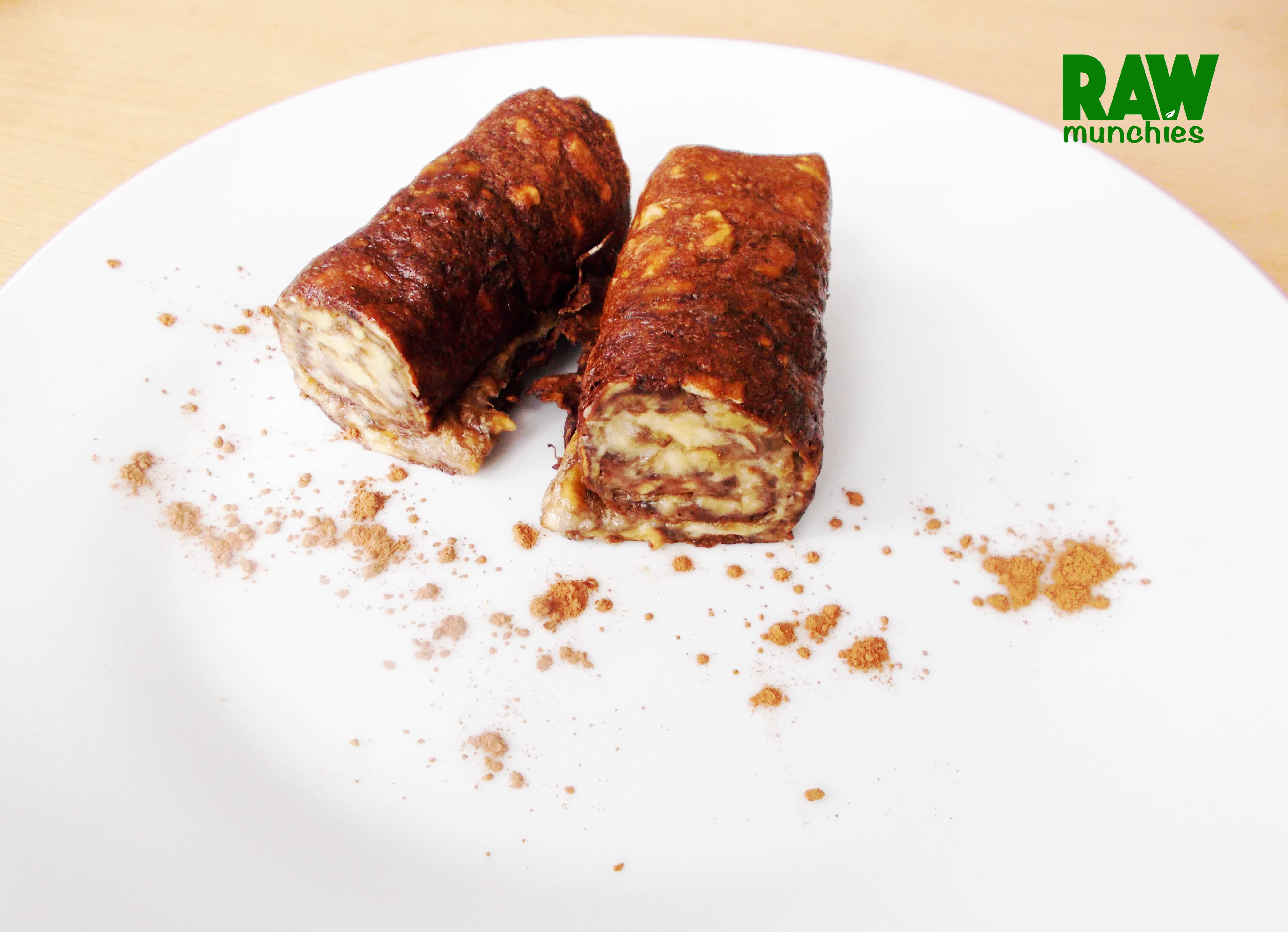 Raw Vegan Chocolate Vanilla Roll