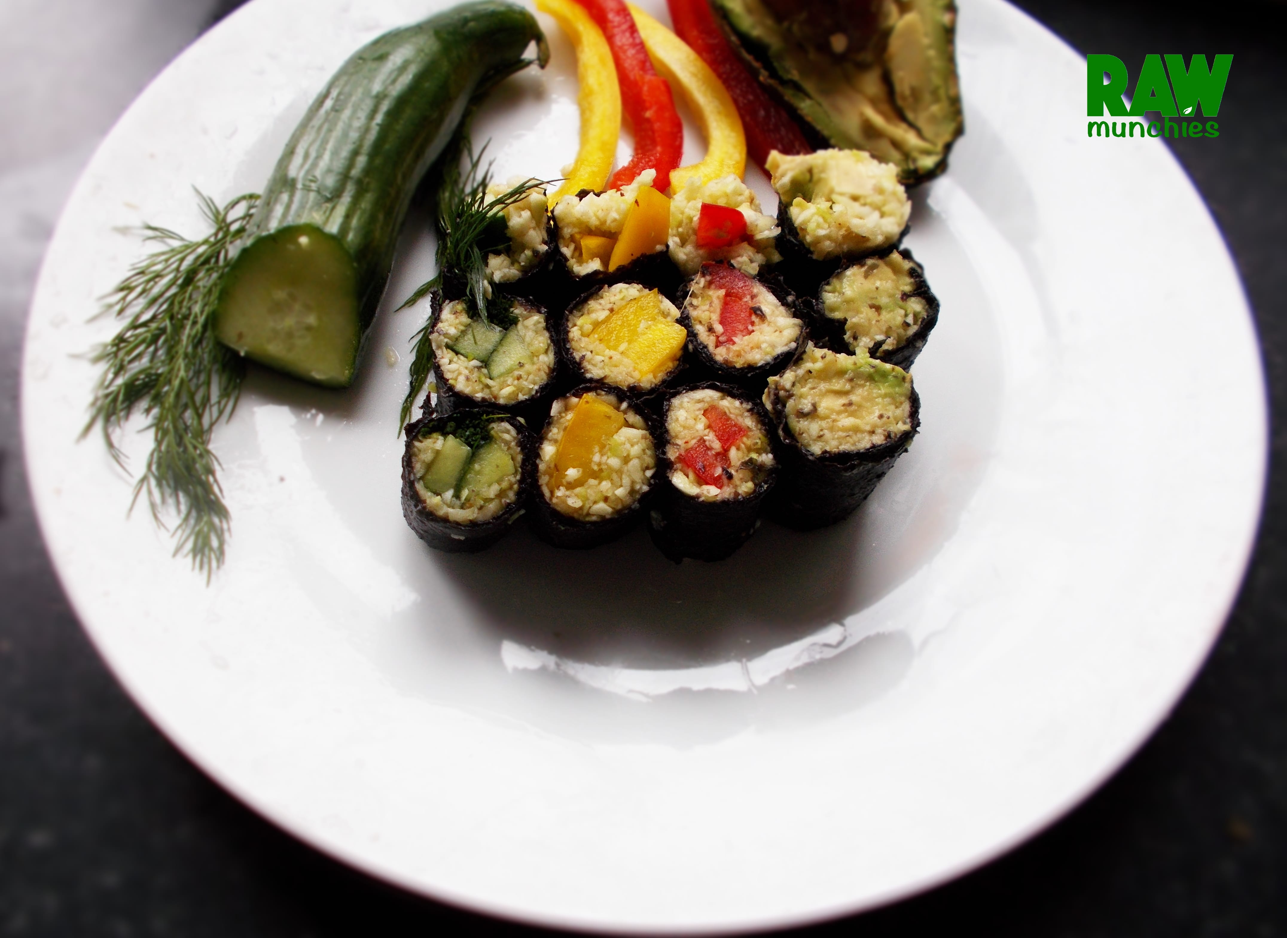 Raw Vegan Zucchini Sushi