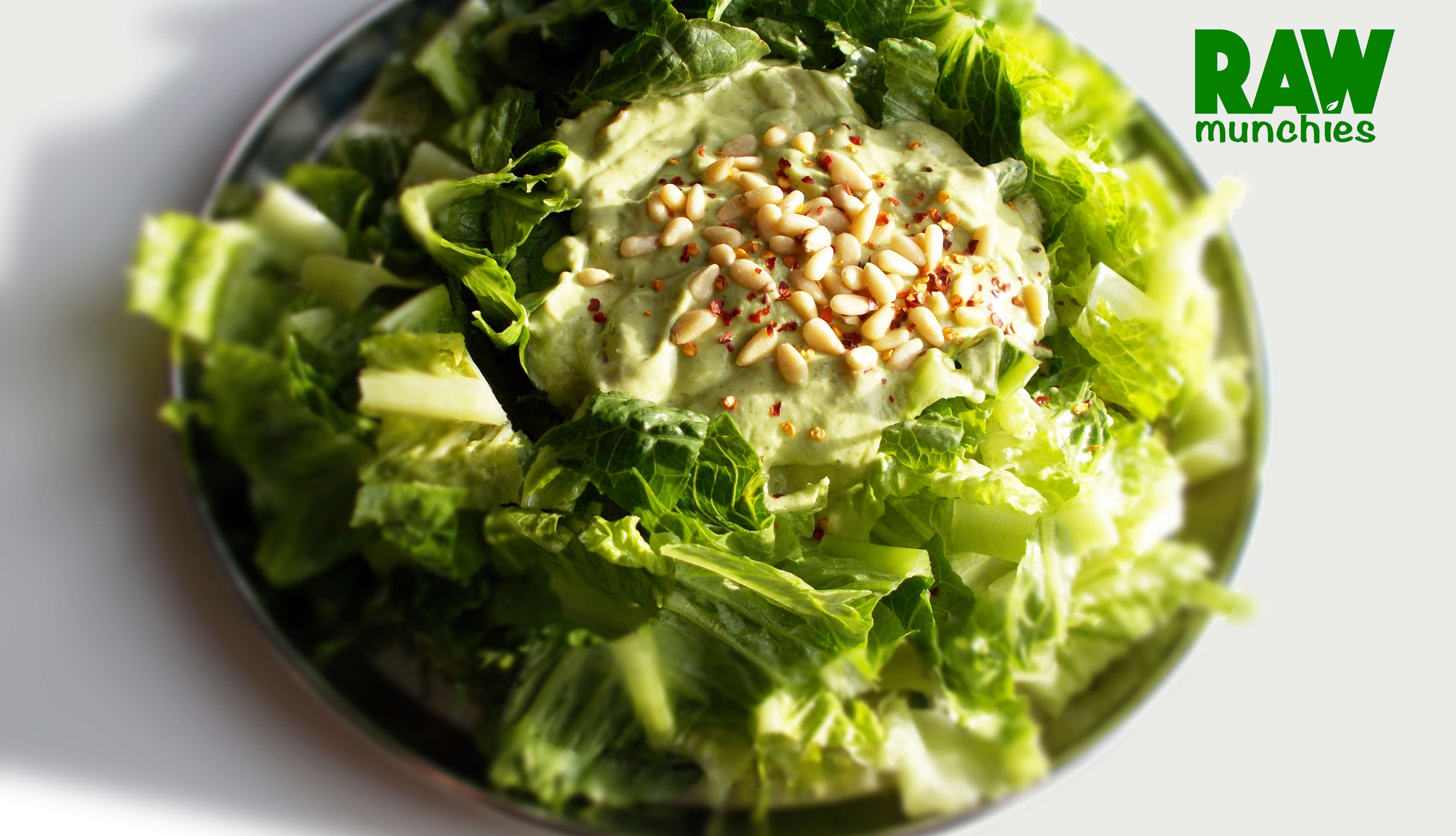 Loving Lettuce Salad with Guacamole Dressing