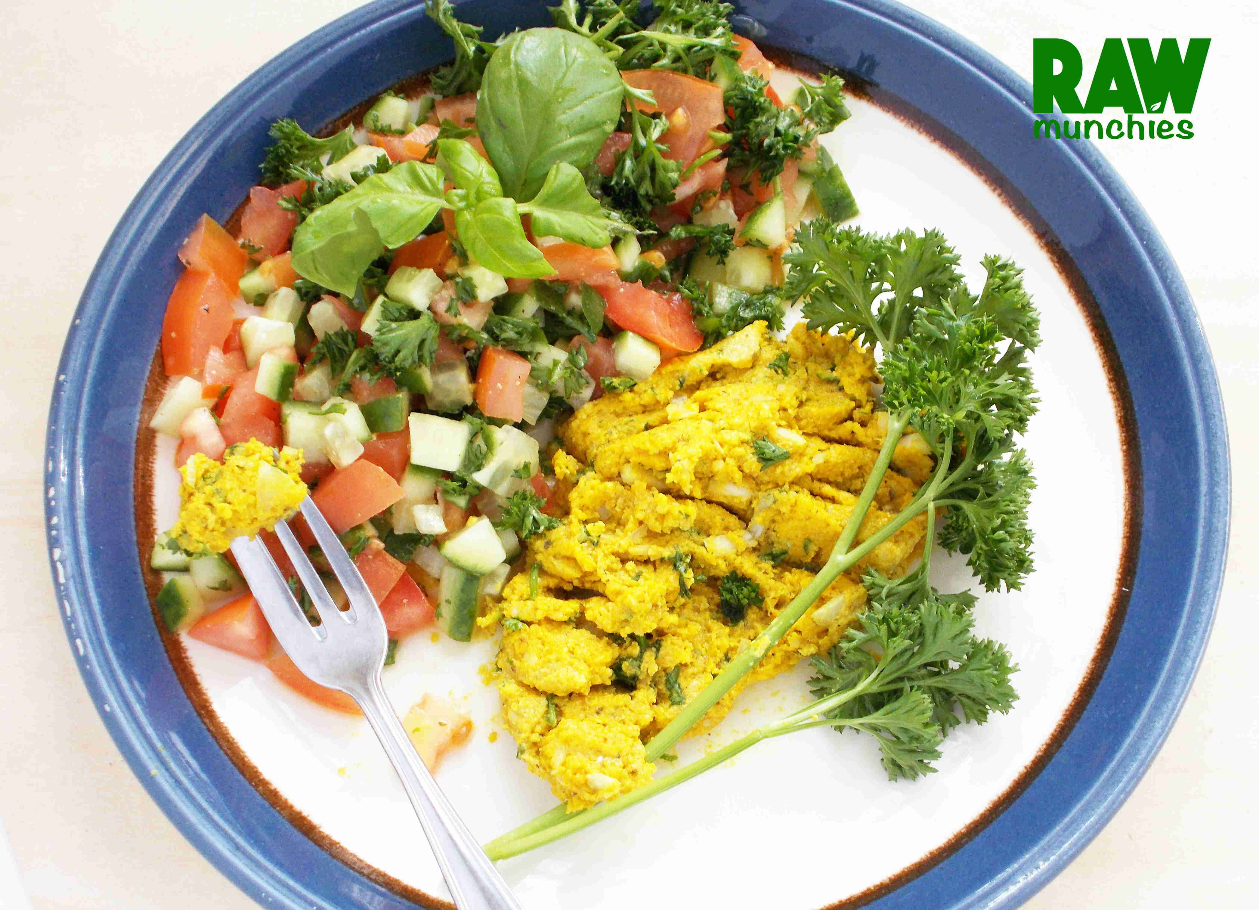 Raw Vegan Herb and Spice Omlette