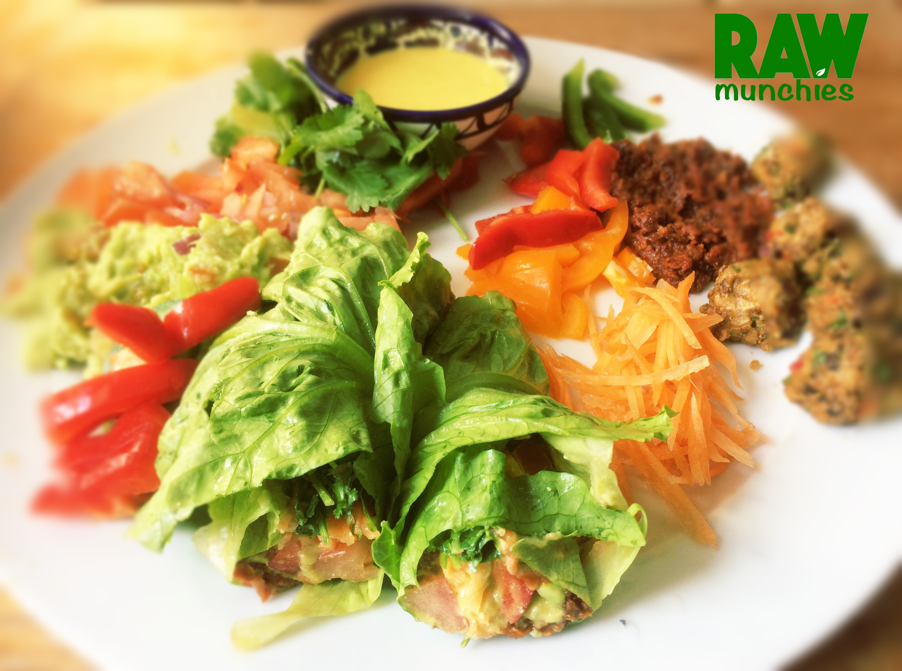 Raw Vegan “Meatballs” Burrito with Lettuce wrap