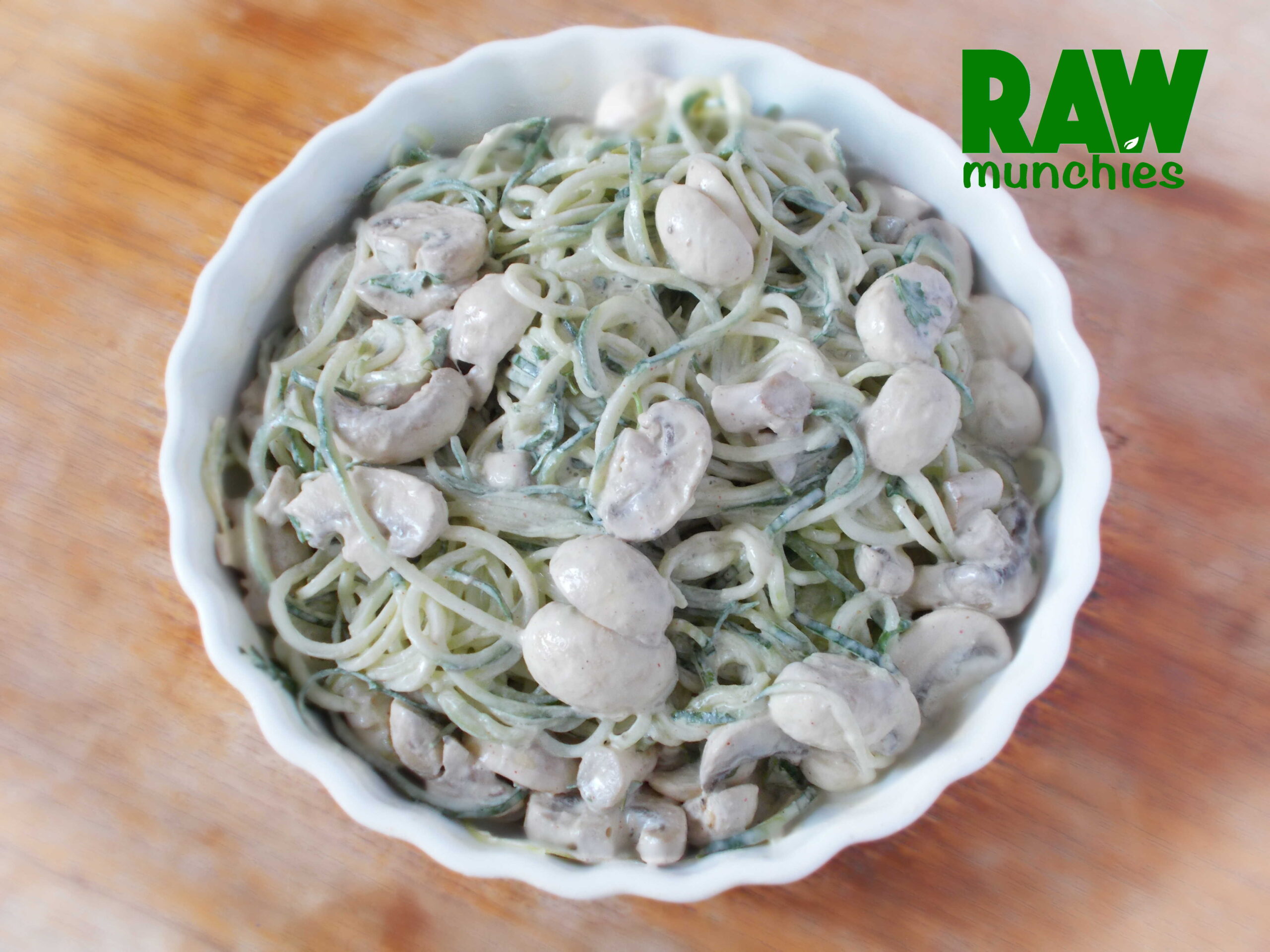 RAW VEGAN CREAMY MUSHROOM SPAGHETTI