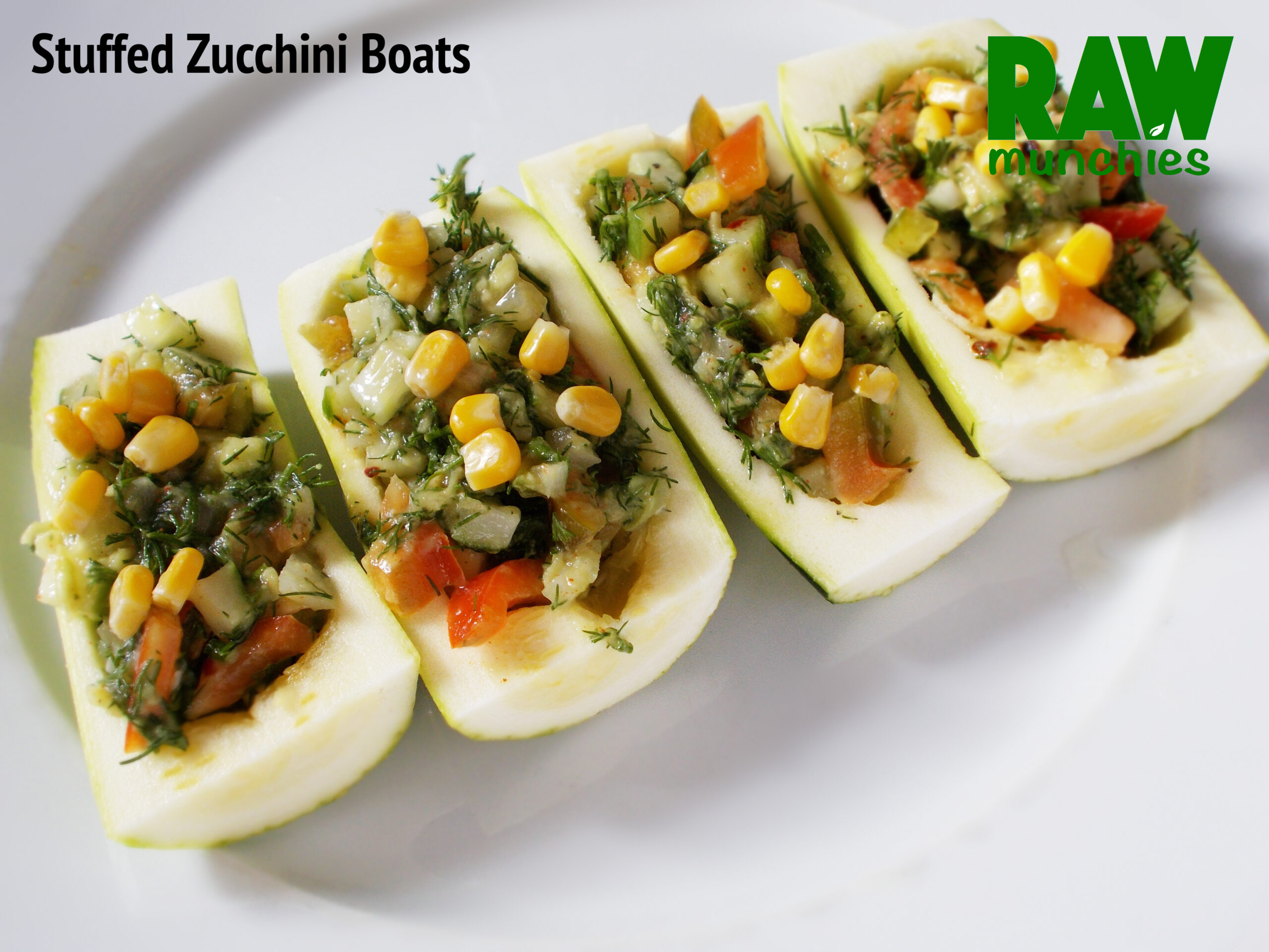 Raw Vegan Zucchini Boats