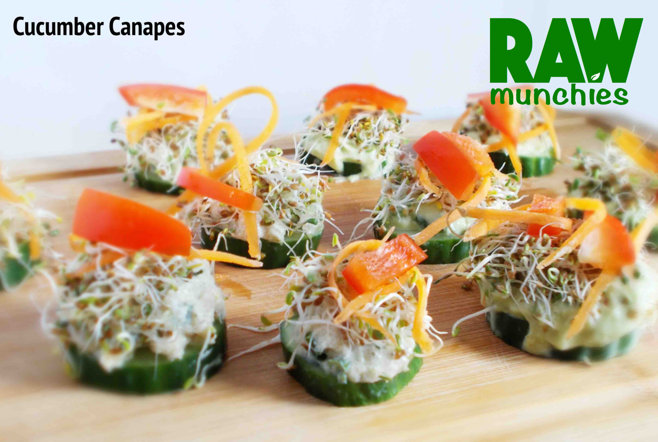 Raw Vegan Cucumber Canapes